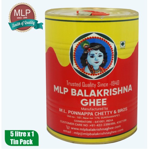 MLP BALAKRISHNA Cow GHEE 5 Litre Tin